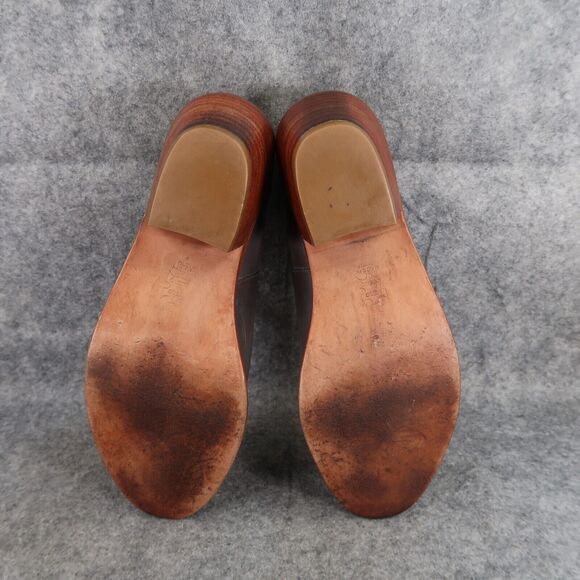 Fortress of Inca Shoes Womens 38 Bootie Madeline Leather Grey Slip On Block Heel - Picture 10 of 15